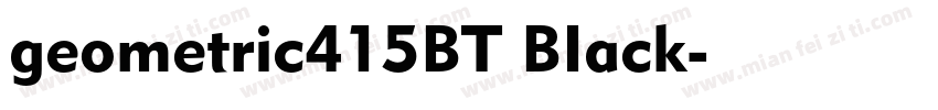 geometric415BT BIack字体转换